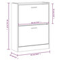 Voir la diapositive 6 : VIDAXL Armoire a chaussures Gris beton 63x24x81 cm Bois d'ingenierie