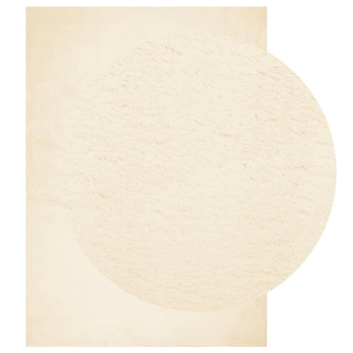 VIDAXL Tapis HUARTE a poils courts doux et lavable creme 120x170 cm