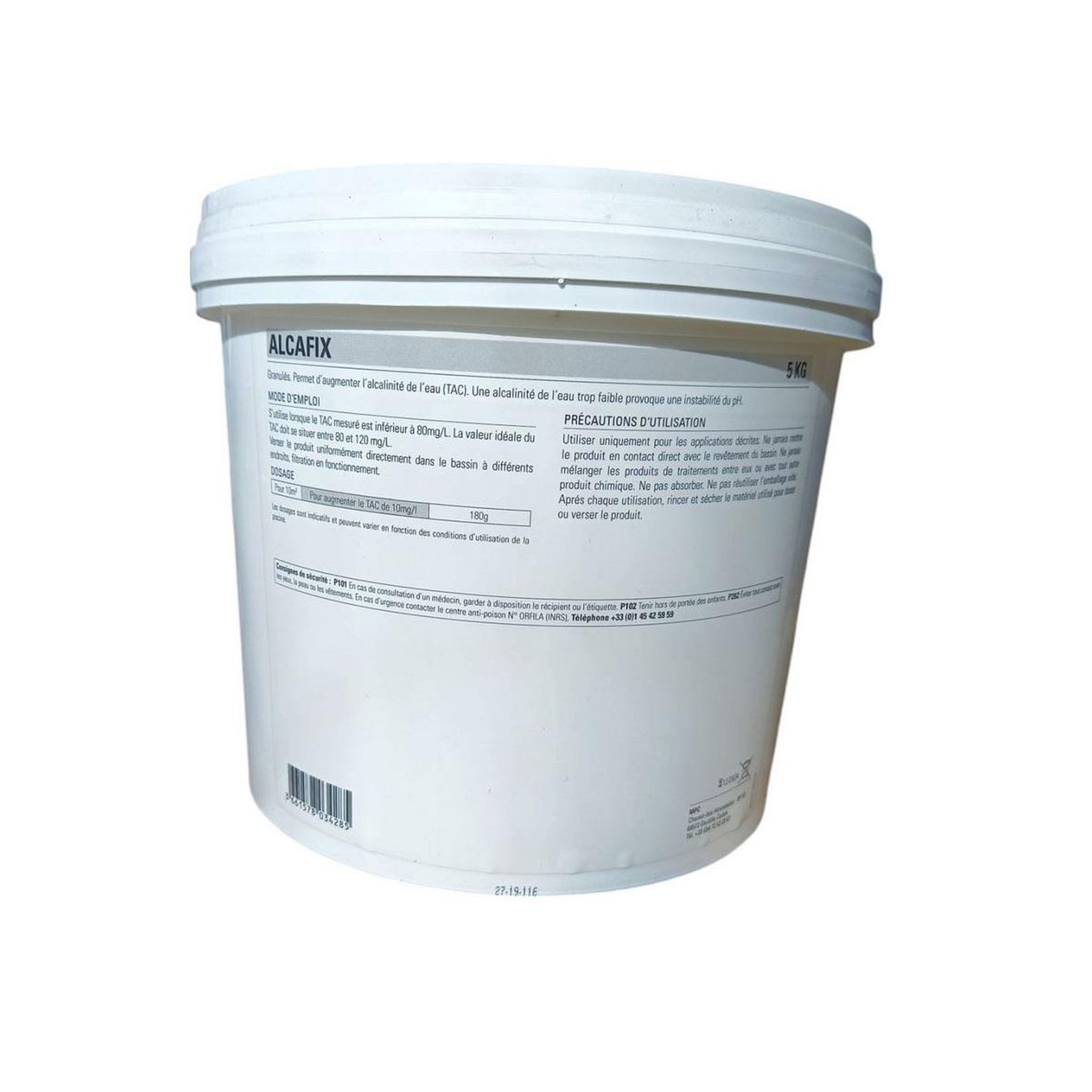 Voir la diapositive 2 : Nmp Augmentateur d'alcalinité en poudre 5kg - ALCASTOP