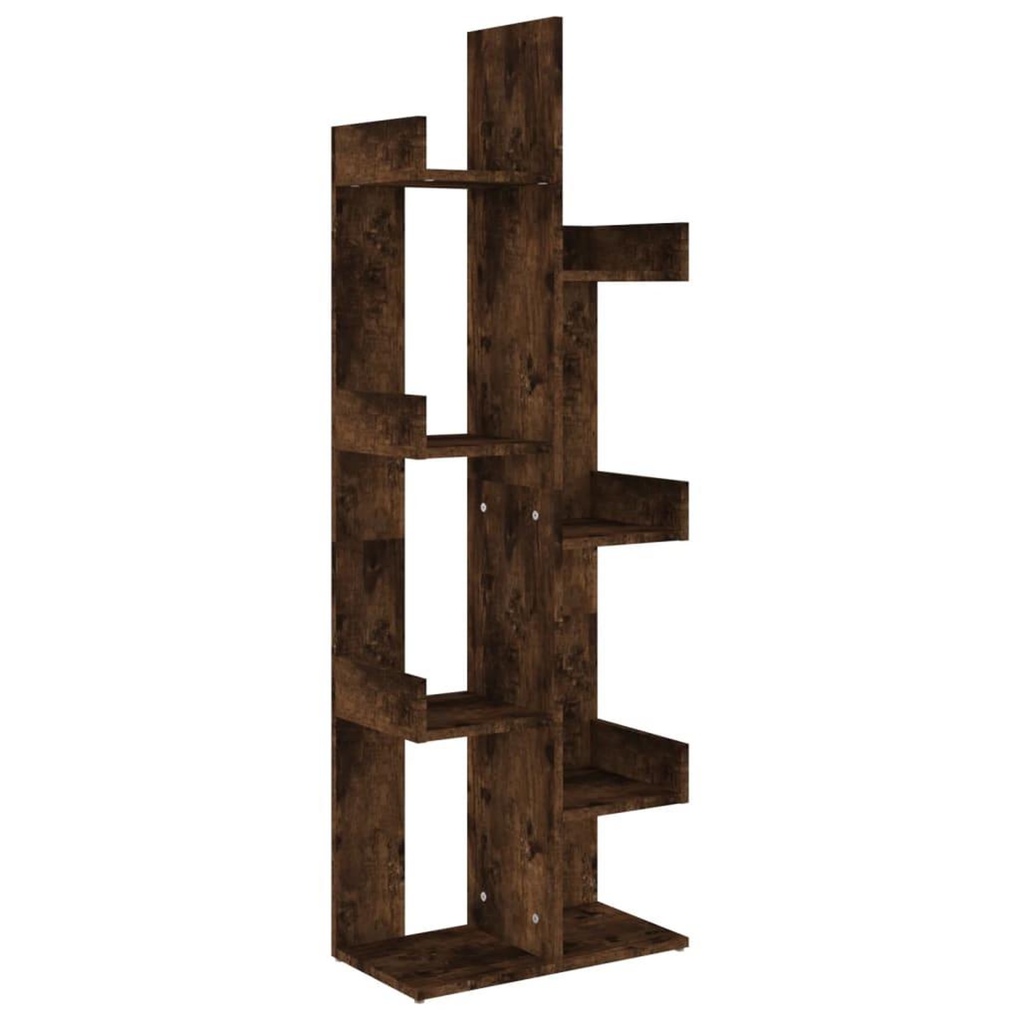 Voir la diapositive 2 : VIDAXL Bibliotheque 48x25,5x140 cm Chene fume Bois d'ingenierie