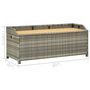 Voir la diapositive 6 : VIDAXL Banc de rangement de jardin 120 cm Resine tressee Gris