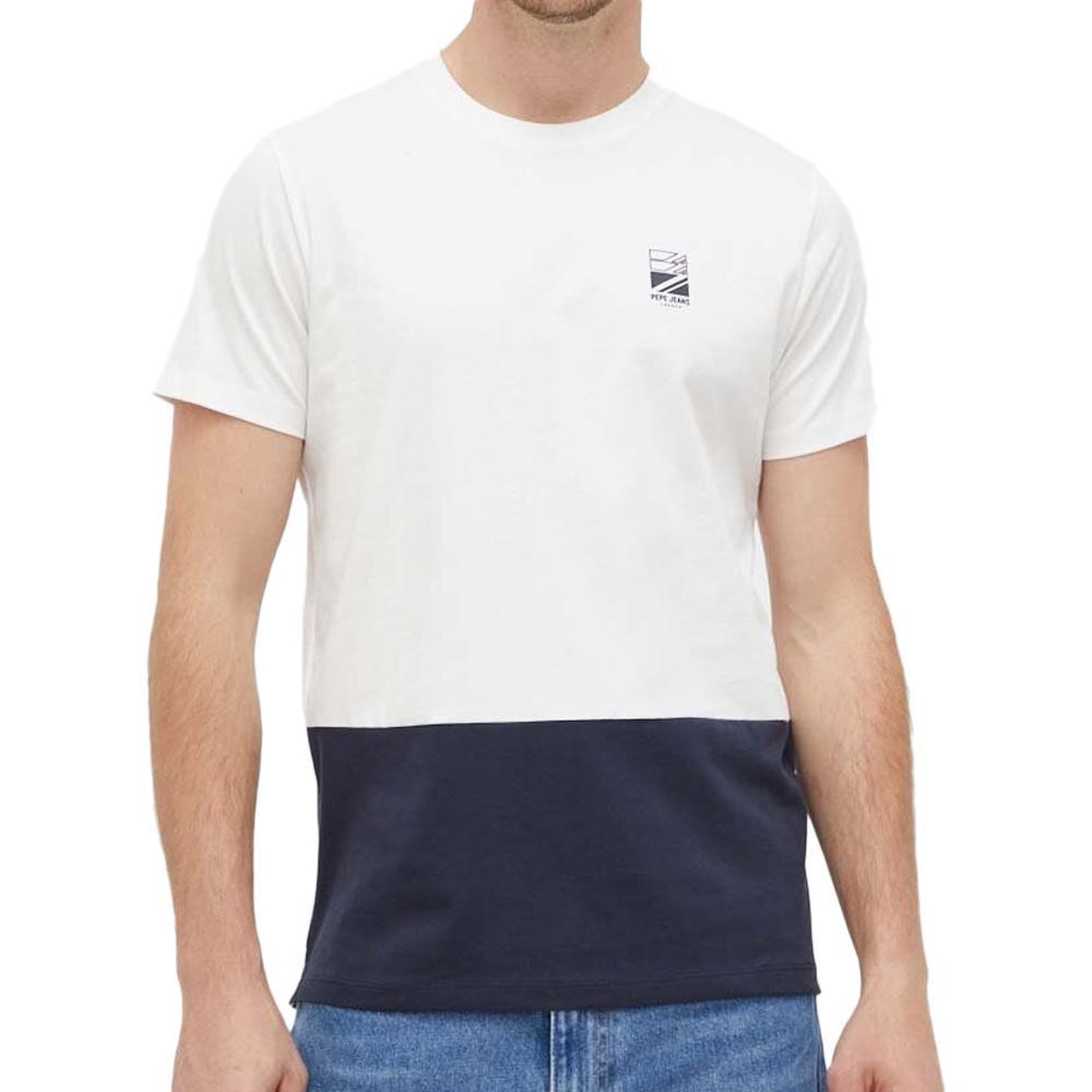 Pepe Jeans T shirt /Marine Homme Pepe jeans Walter. Coloris disponibles : Blanc