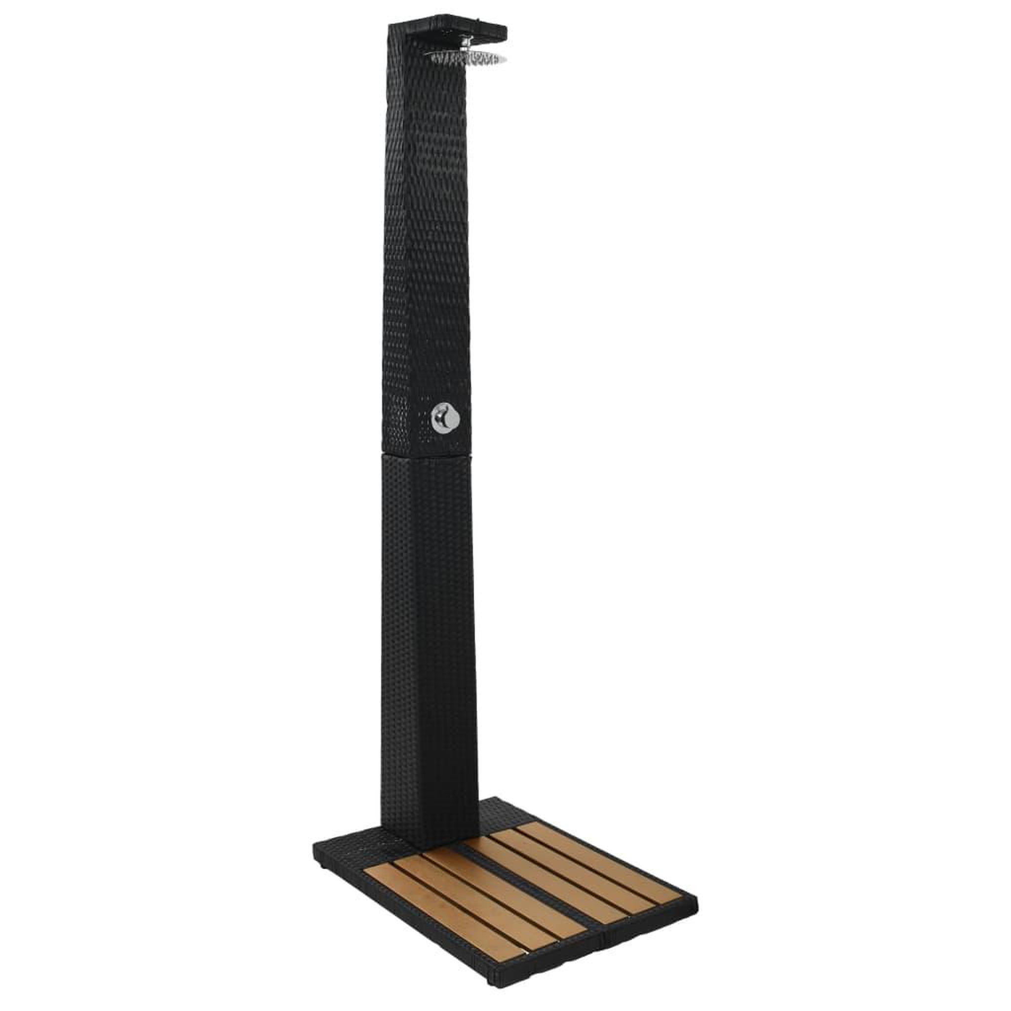 VIDAXL Douche de jardin resine tressee WPC