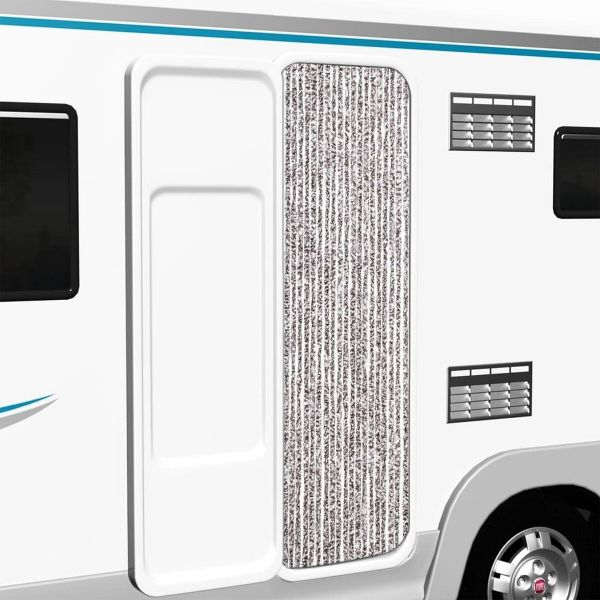 VIDAXL Moustiquaire Marron et beige 56x200 cm Chenille