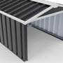 Voir la diapositive 5 : ID MARKET Garage pour robot tondeuse toit à 2 pentes métal gris anthracite 86 x 98 x 62 cm