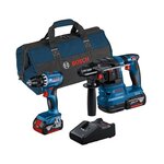 BOSCH Combo-kit - BOSCH - GSR 18V-45 + GBH 18V-22 - Batterie 4,0 Ah - Perceuse a percussion