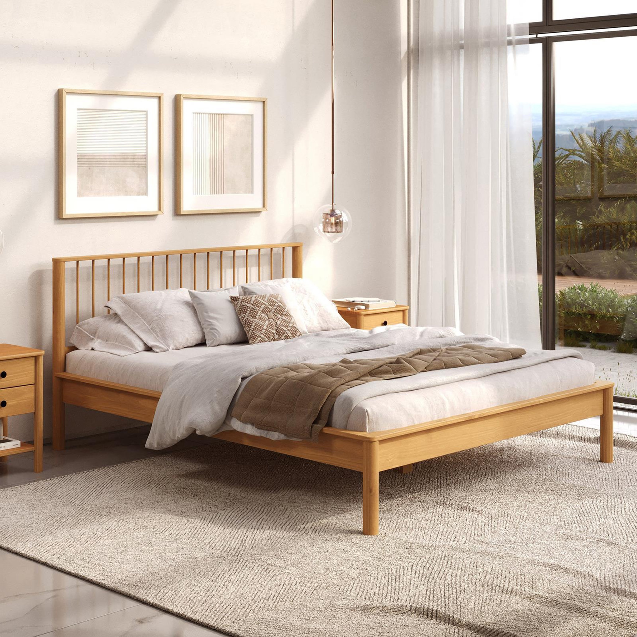 Voir la diapositive 3 : IDIMEX Lit 140 x 200 avec sommier APOANA en bois massif