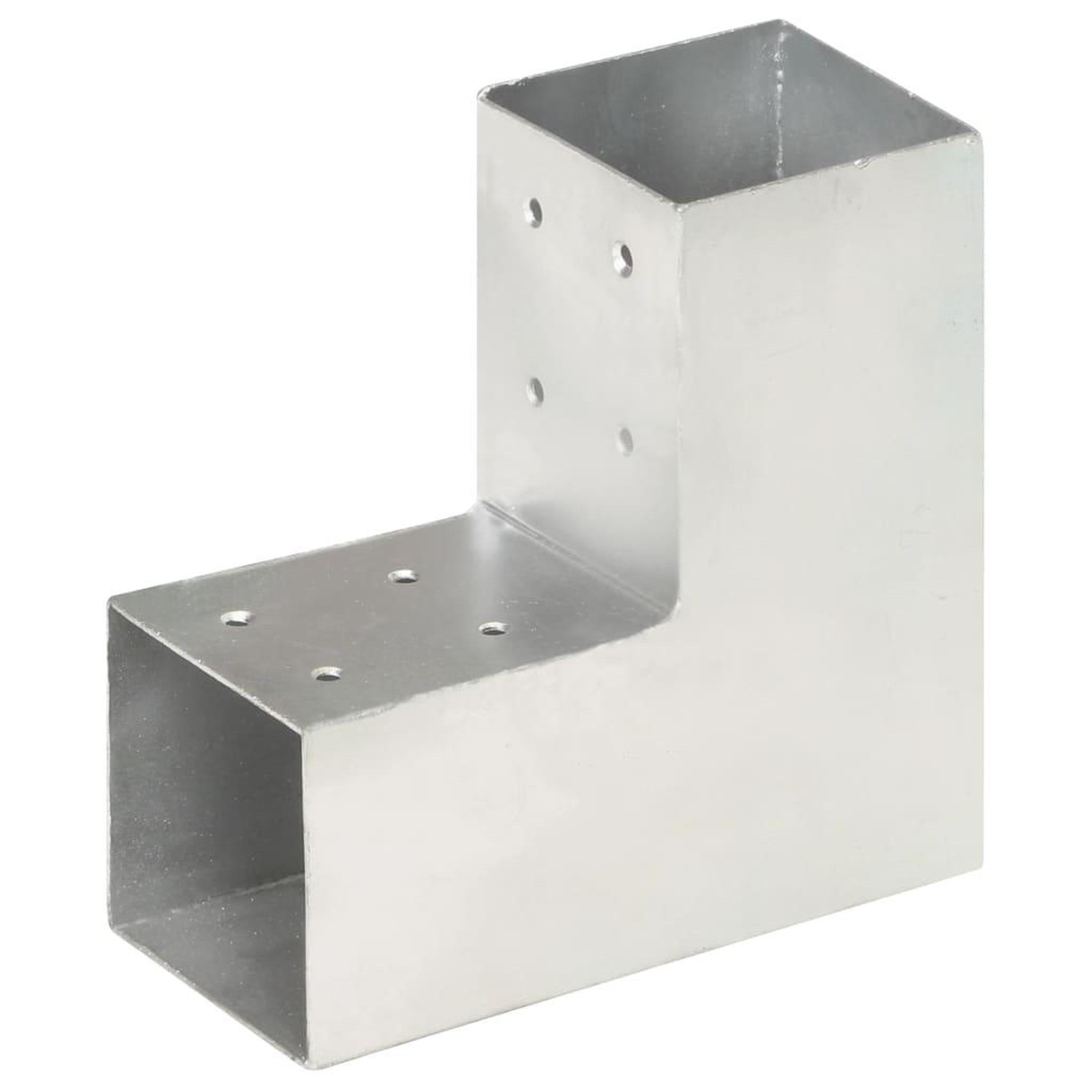 Voir la diapositive 2 : VIDAXL Connecteurs de poteau 4 pcs Forme en L Metal galvanise 81x81 mm