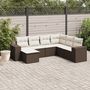 Voir la diapositive 1 : VIDAXL Salon de jardin avec coussins 7 pcs marron resine tressee