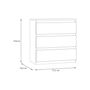 Voir la diapositive 6 : MARKET24 Commode - EDMORE - 3 tiroirs - Sauge - 77,2 x 42 x 79,8 cm
