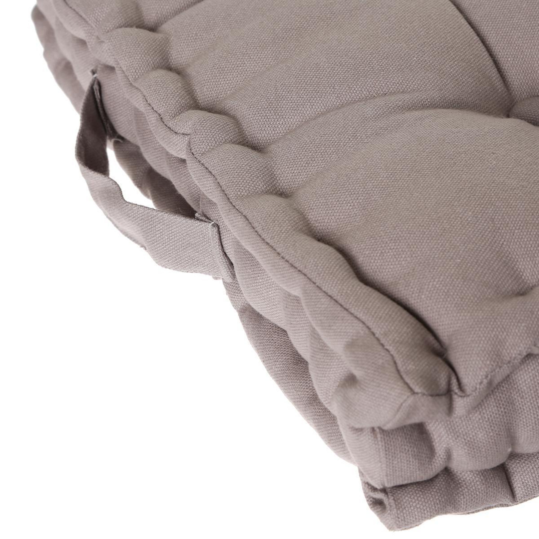 Voir la diapositive 4 : ATMOSPHERA Coussin de sol  dorian  40x40cm gris