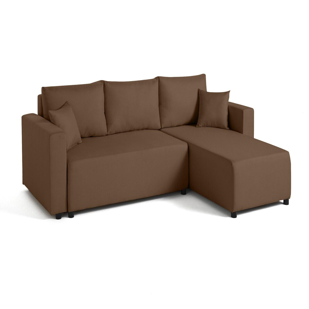 BEST MOBILIER Regala - canapé d'angle réversible - 4 places - convertible avec coffre - en tissu