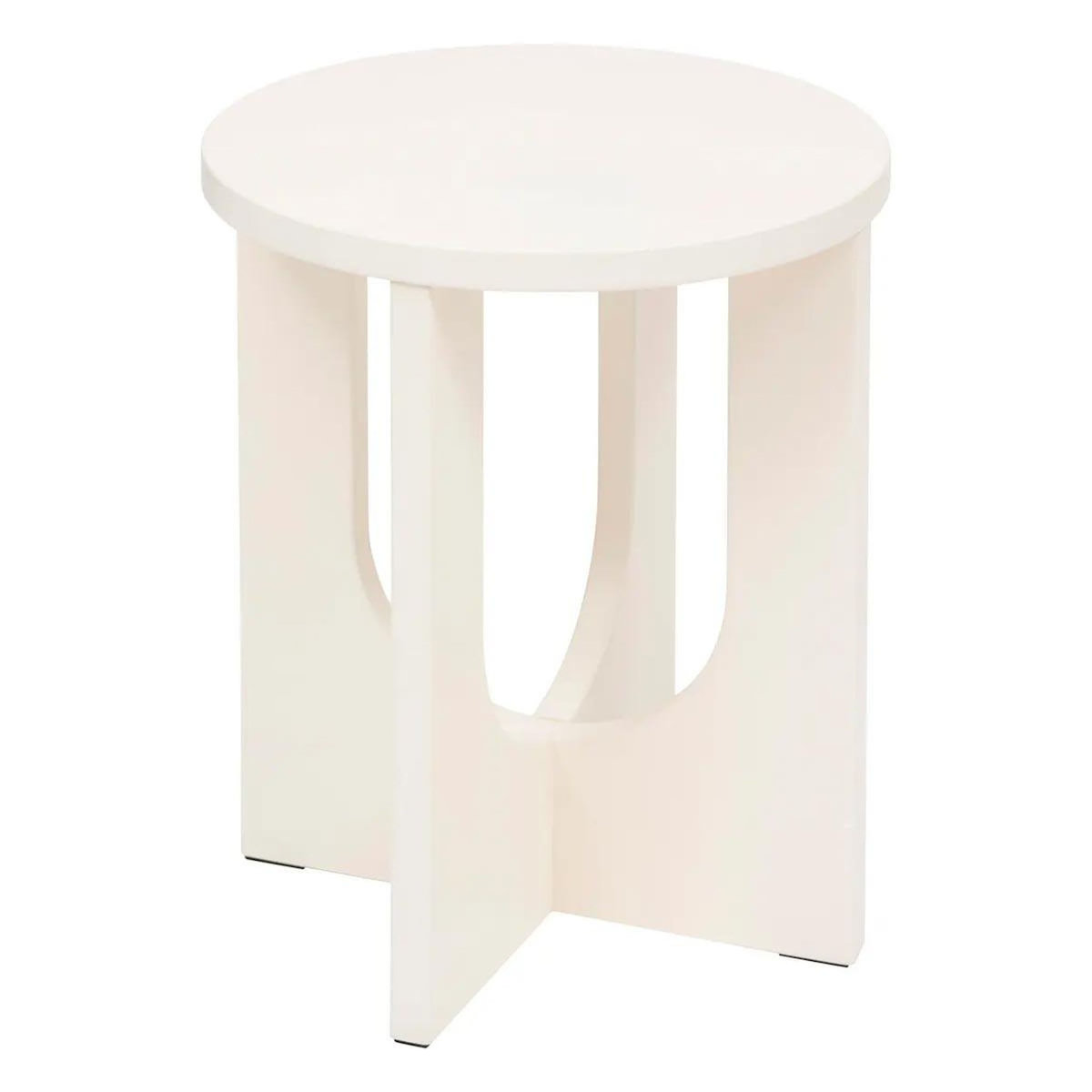 ATMOSPHERA Table d'Appoint Design  Bloom  50cm Ivoire
