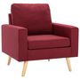 Voir la diapositive 5 : VIDAXL Ensemble de canapes 2 pcs Tissu Rouge bordeaux