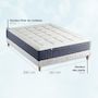 Voir la diapositive 5 : IDLITERIE Ensemble Matelas Ressort 7 zones + Mémoire de forme + Sommier KING STYLE + couette + oreillers - Fabriqué en France