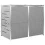 Voir la diapositive 4 : VIDAXL Abri pour deux poubelles 138x77,5x112,5 cm Inox