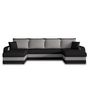 Voir la diapositive 4 : BEST MOBILIER Valos - canapé panoramique en u - 7 places - convertible avec coffre - en velours
