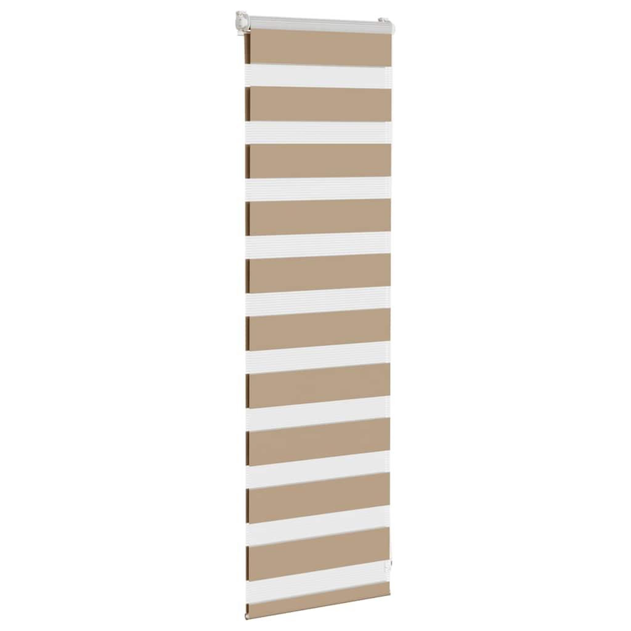 Voir la diapositive 3 : VIDAXL Store zebre marron sable largeur du tissu 35,9 cm polyester