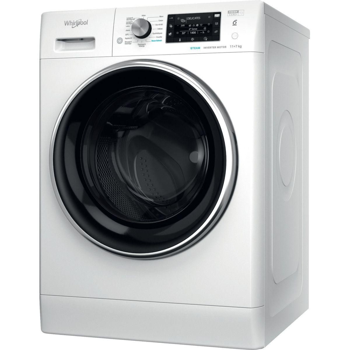 Whirlpool Lave linge séchant hublot FFWDD1176258BCVFR