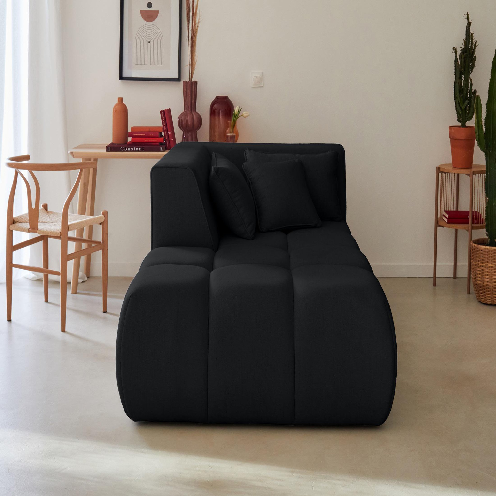Voir la diapositive 2 : LISA DESIGN Caracas - module d'assise méridienne gauche - en tissu