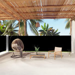 VIDAXL Auvent lateral retractable Noir 160x1000 cm