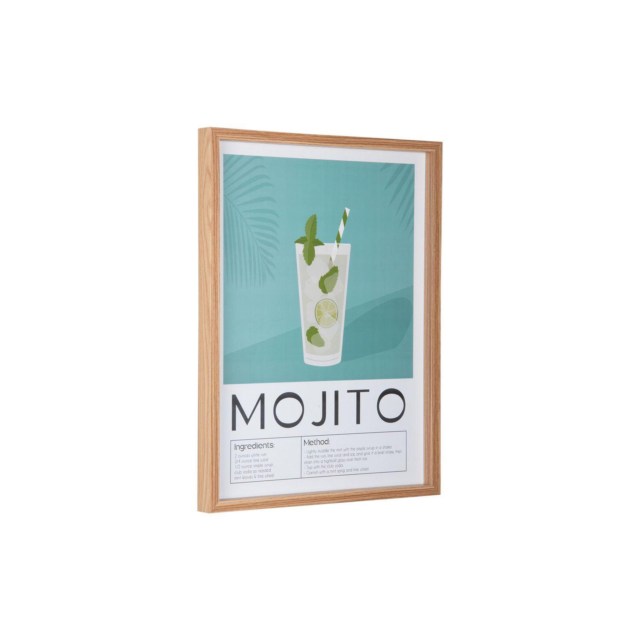 Voir la diapositive 3 : PRESENT TIME Affiche encadrée cocktail
