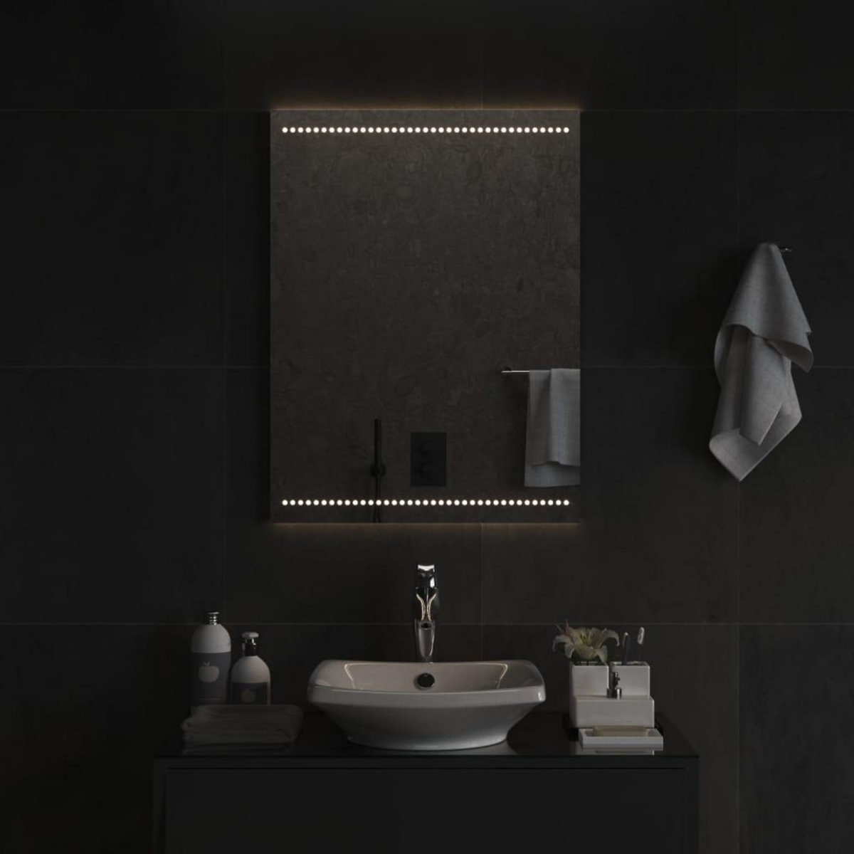 VIDAXL Miroir de salle de bain a LED 60x80 cm