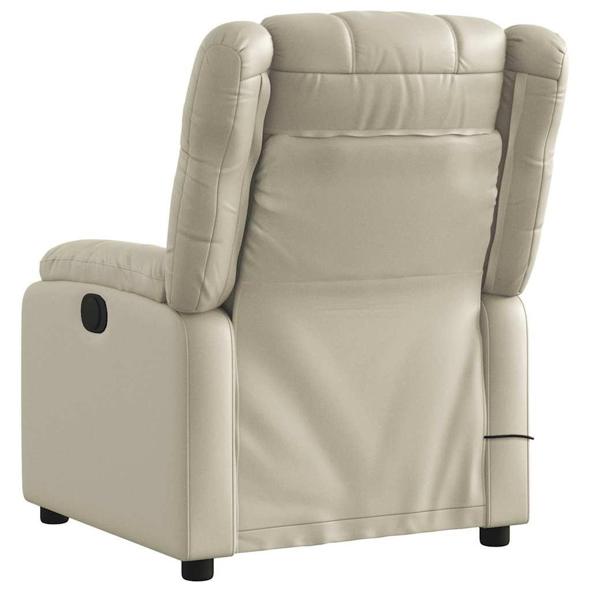 Voir la diapositive 5 : VIDAXL Fauteuil de massage inclinable electrique creme similicuir