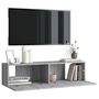 Voir la diapositive 4 : VIDAXL Armoire murale TV Sonoma gris 120x30x30 cm Bois d'ingenierie