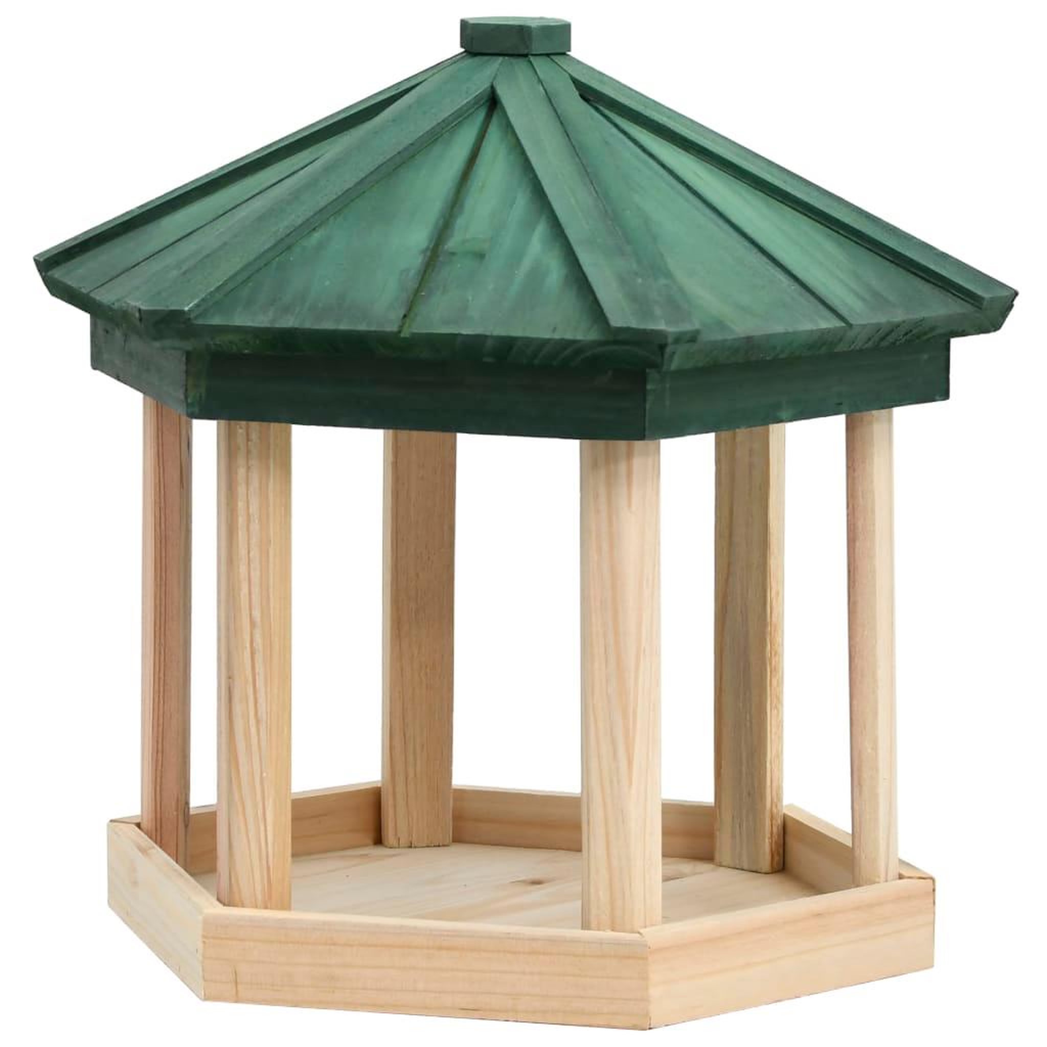 VIDAXL Mangeoire a oiseaux octogone bois de sapin 33x30 cm