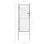 Voir la diapositive 5 : VIDAXL Porte de jardin Acier galvanise 105x250 cm Argente