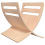 Voir la diapositive 2 : VIDAXL Porte-revue en bois sur pied naturel