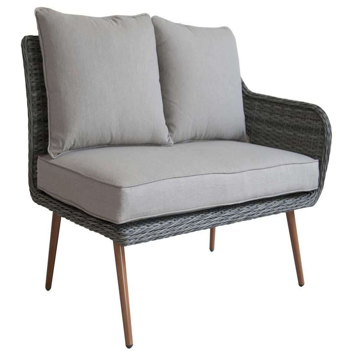 Habitat et Jardin Salon de jardin résine tressée  Milazzo  - Florida - Gris