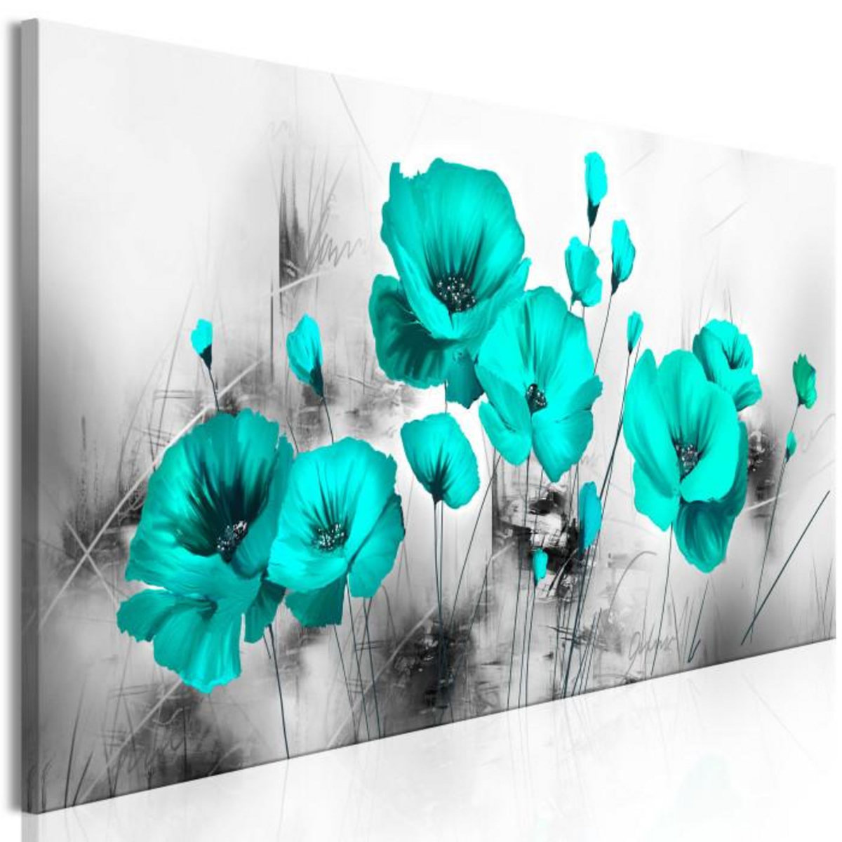 Paris Prix Tableau Imprimé  Turquoise Meadow Narrow