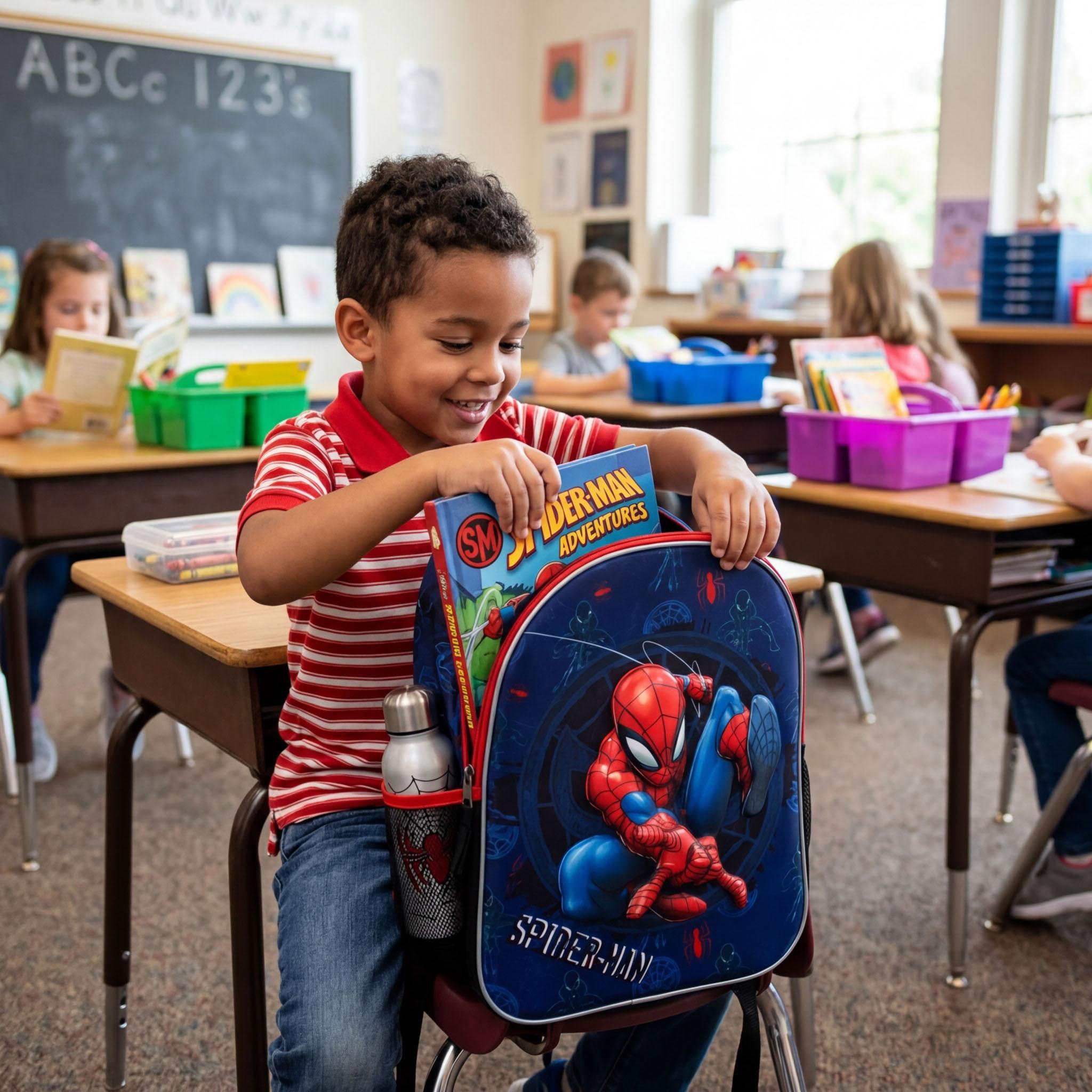 Voir la diapositive 6 : Marvel Sac à dos Spider-Man enfant 3D Simply Special 200-00278 SPIDERMAN