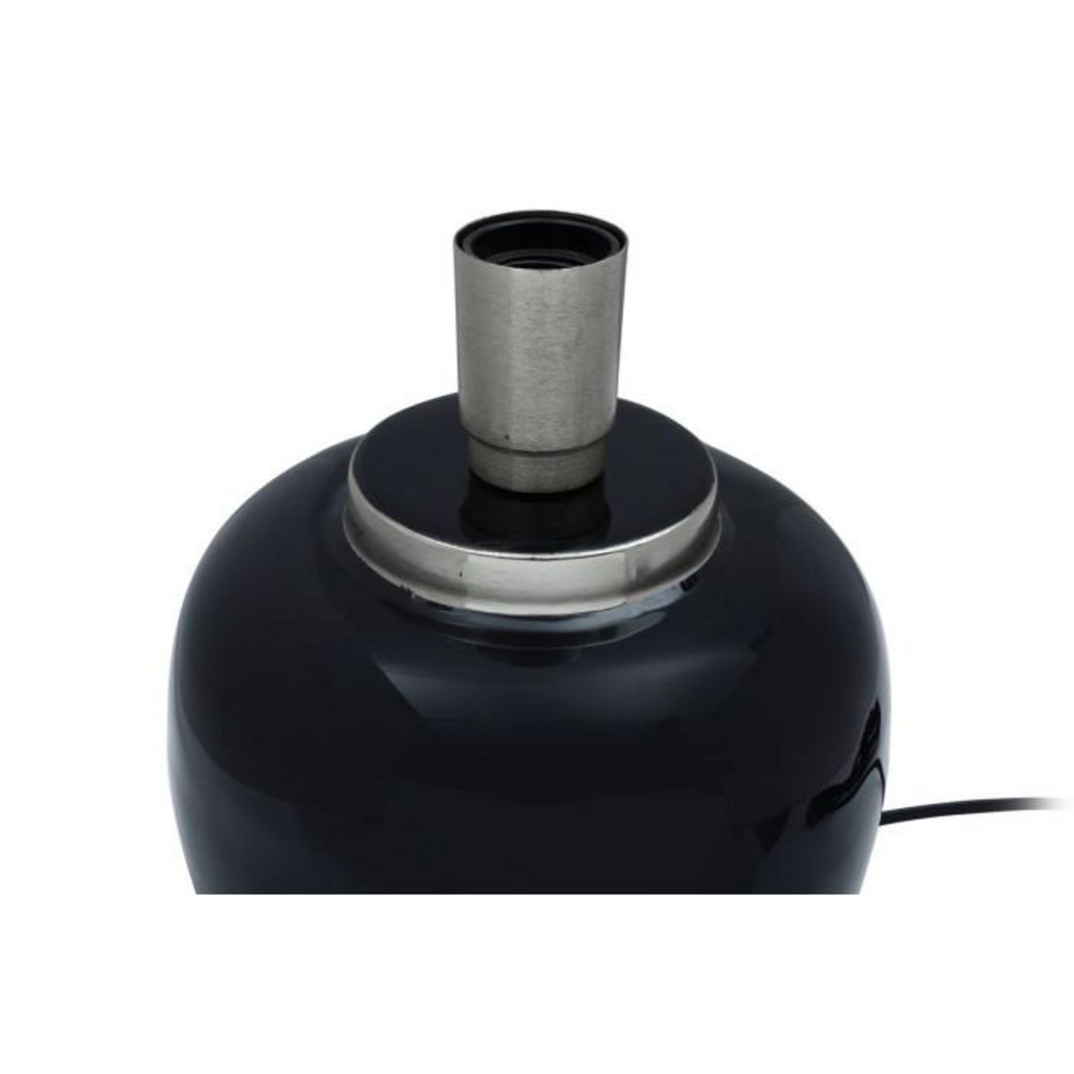 Paris Prix Lampe à Poser Design  Sculpa  25cm Noir & Argent