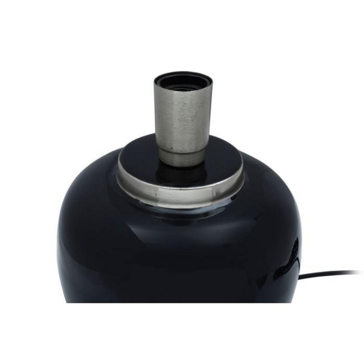 Paris Prix Lampe à Poser Design  Sculpa  25cm Noir & Argent