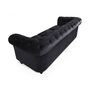 Voir la diapositive 2 : Paris Prix Canapé 3 Places Velours  Chesterfield  209cm Noir