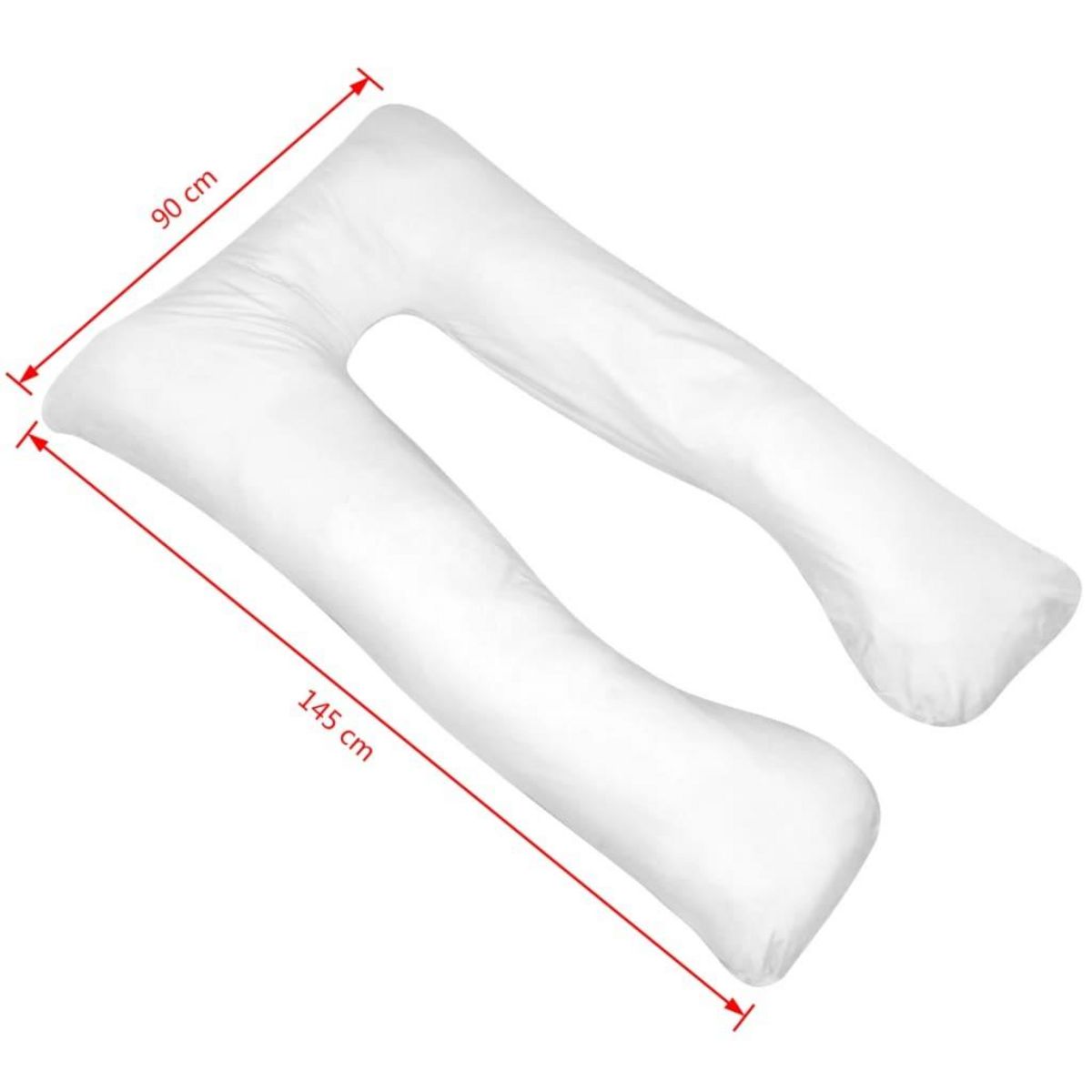 VIDAXL Coussin de grossesse 90 x 145 cm Blanc