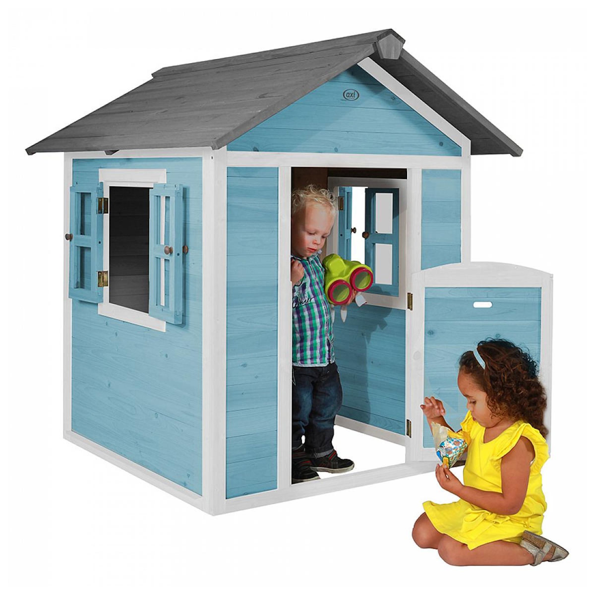 Axi House AXI Cabane Lodge en bois Bleu caraïbes