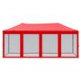 Voir la diapositive 3 : VIDAXL Tente de reception pliable avec parois Rouge 3x6 m