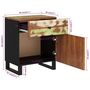 Voir la diapositive 6 : VIDAXL Table de chevet 50x33x60cm Bois de recuperation et d'ingenierie