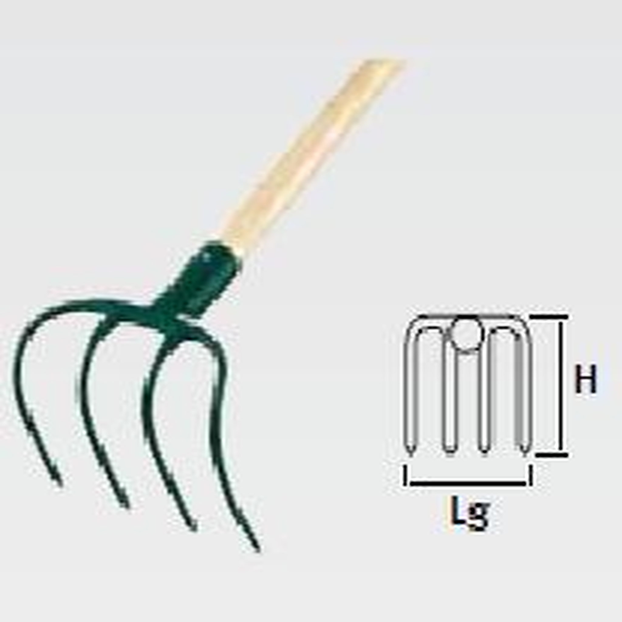 Leborgne Croc de pépiniériste - 4 dents - manche bois certifié PEFC 100%