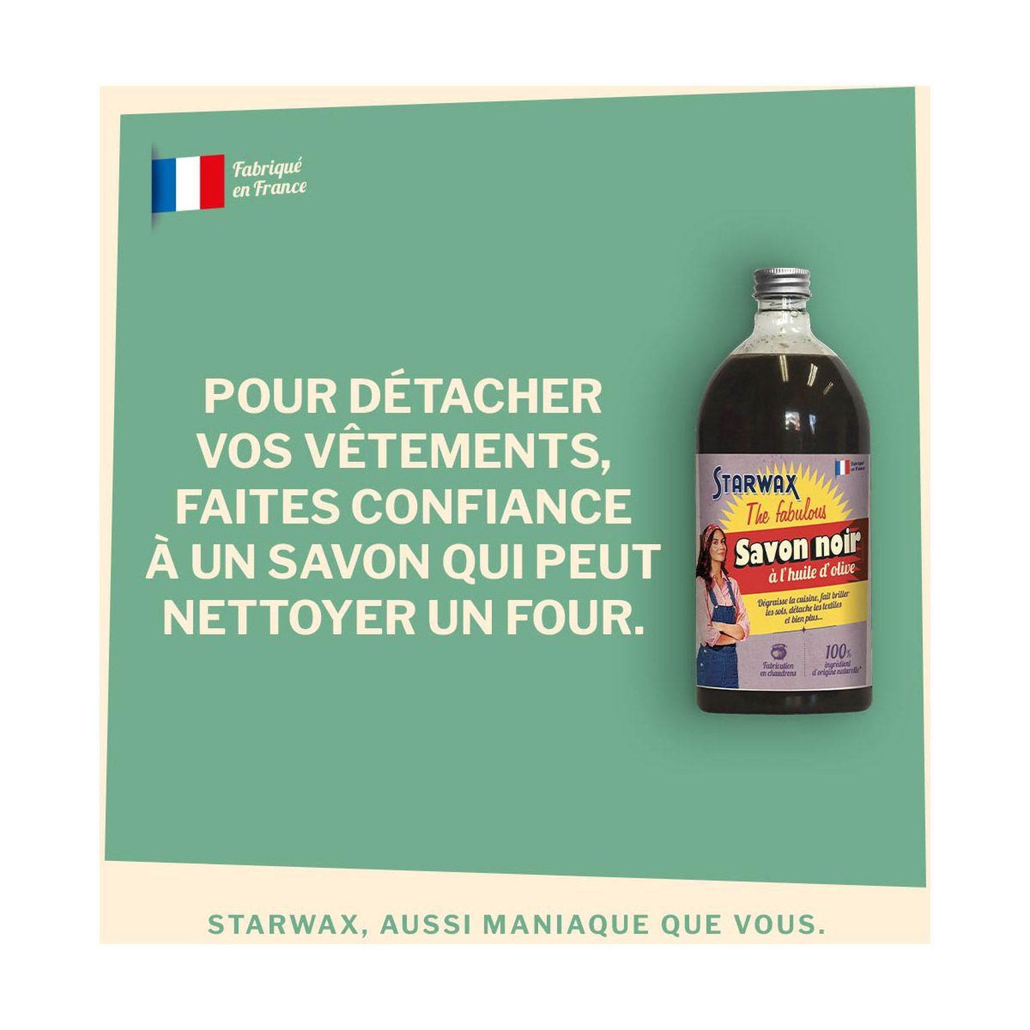 Voir la diapositive 2 : Starwax Nettoyant SAVON NOIR À L'HUILE D'OLIVE 1L