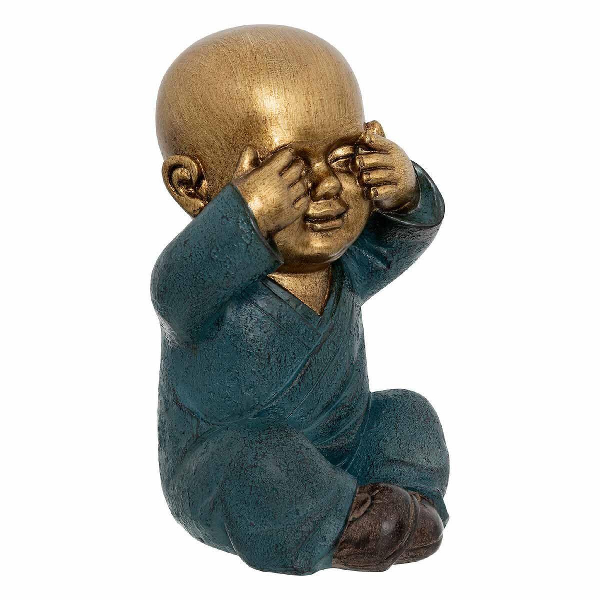 Voir la diapositive 3 : ATMOSPHERA Lot de 3 statuettes déco bouddha  sagesse  21cm or