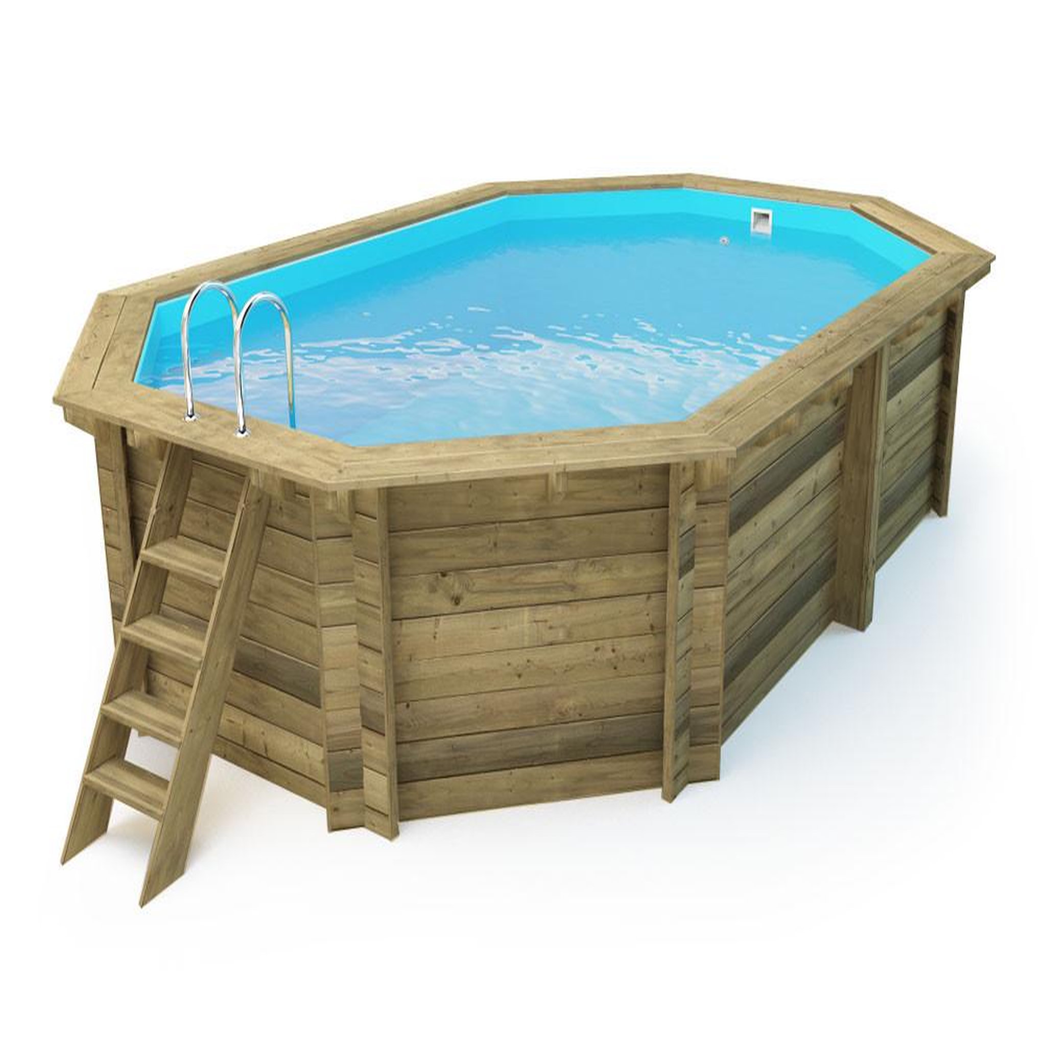 Voir la diapositive 3 : Habitat et Jardin Piscine bois   miami 120    - 4.86 x 3.36 x 1.20 m