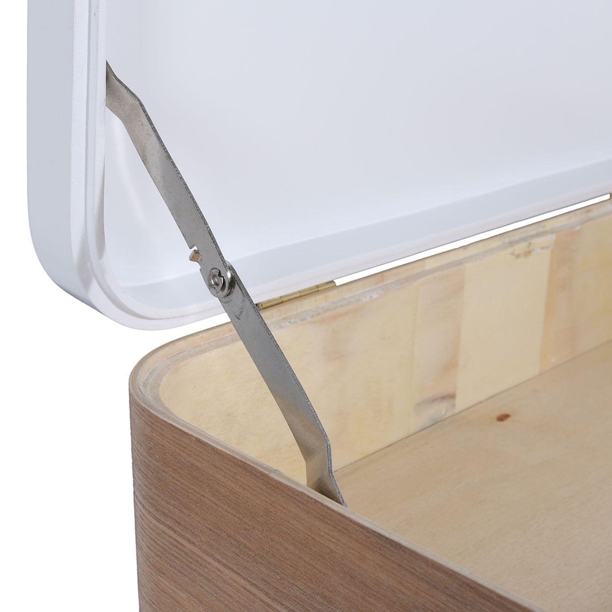 Voir la diapositive 4 : The Home Deco Factory Table de chevet vintage elin - l. 40 x h. 54 cm - blanc
