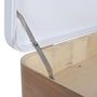 Voir la diapositive 4 : The Home Deco Factory Table de chevet vintage Elin - L. 40 x H. 54 cm - Blanc