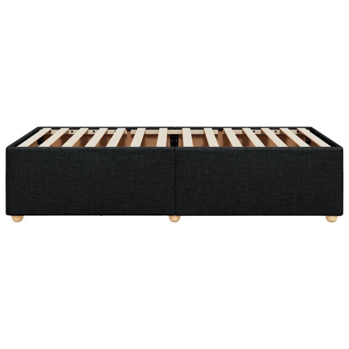 VIDAXL Cadre de lit sans matelas noir 90x200 cm tissu