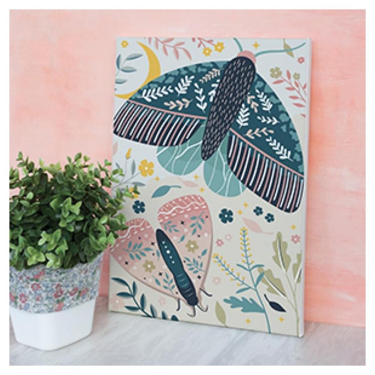 Graine créative peinture au numero 20x30 cm - Papillons